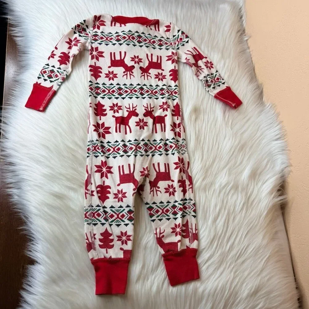 Hanna Andersson Holiday Dear Deer HannaJams™ Sleeper Size 75/12-18 Months